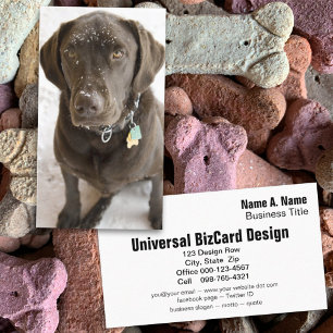 Snowflake Sprinkled Chocolate Labrador Retriever Visitkort