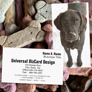 Snowflake Sprinkled Chocolate Labrador Retriever Visitkort