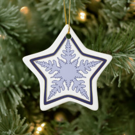 Snowflake Star Christmas Julgransprydnad Keramik