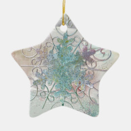 Snowflake Star Helgdag Ornament