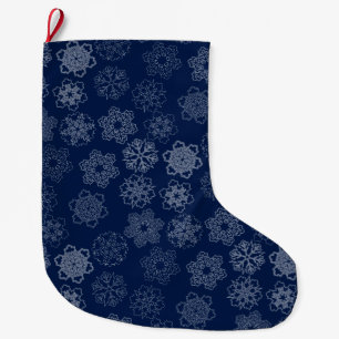Snowflake Stor Julstrumpa