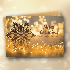 Snowflake Strand från jul-Ljus Julkort