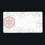 Snowflake Swirl-juletiketter Fraktsedel<br><div class="desc">Se mer juldesign av Sandra</div>