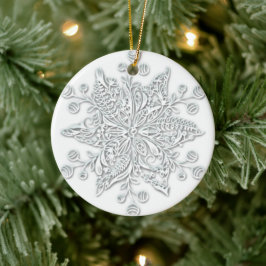 Snowflake Swirl Julgransprydnad Keramik