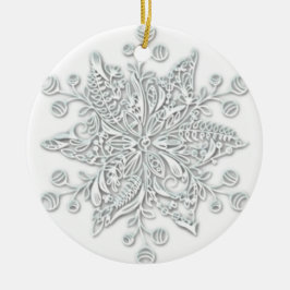 Snowflake Swirl Julgransprydnad Keramik