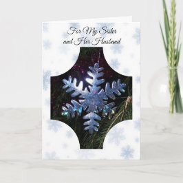 Snowflake-syster och svärbror-jul helgkort