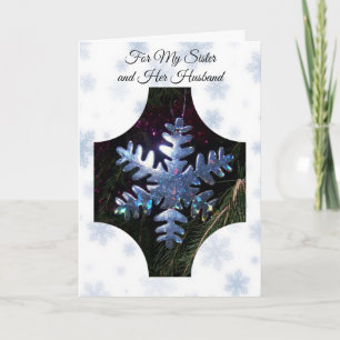 Snowflake-syster och svärbror-jul helgkort
