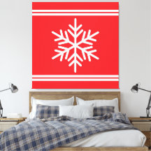 Snowflake-Tävla av Festive Red White Rand
