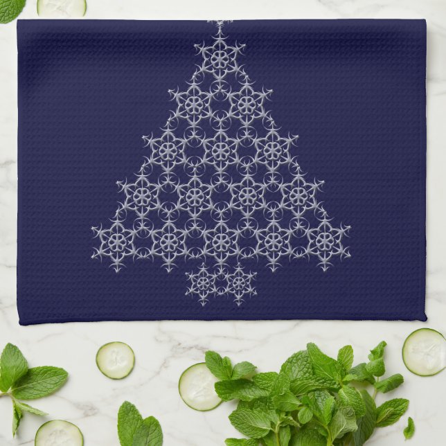 Snowflake Träd Kitchen Towel Kökshandduk (Vikta)