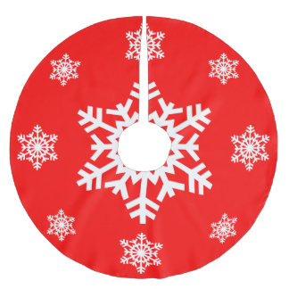 Snowflake Träd Skirt Julgransmatta Borstad Polyester