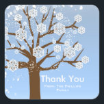 Snowflake Träd Winter Wonderland Snowy Sticker Fyrkantigt Klistermärke<br><div class="desc">Snowflake Träd Winter Wonderland Snowy Sticker. Lägg till egen anpassningsbar eller lämna tom.</div>