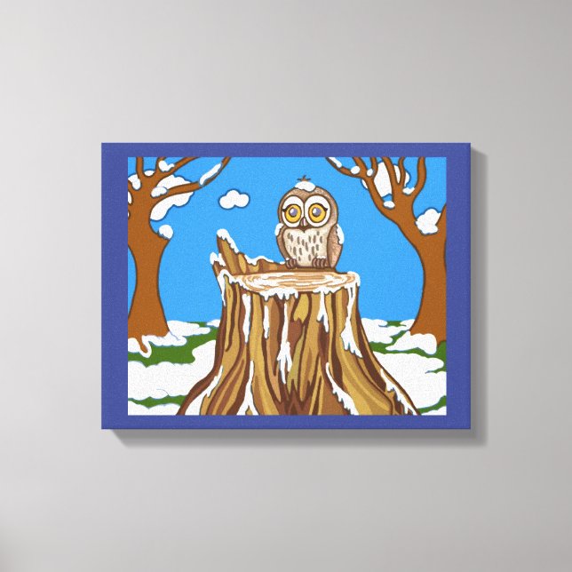 Snowflake Uggla Canvastryck (Framsida)