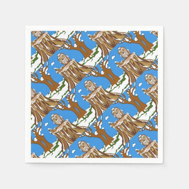 Snowflake Uggla Pappersservett (Framsidan)