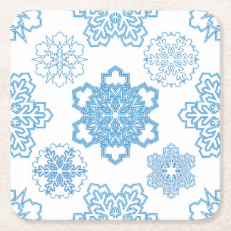 Snowflake Underlägg Papper Kvadrat