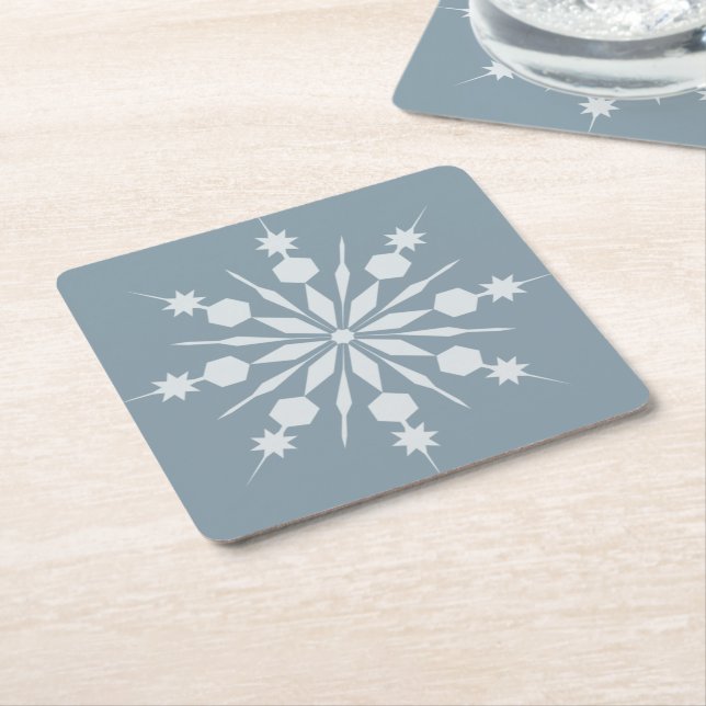 Snowflake underlägg papper kvadrat (Vinklad)