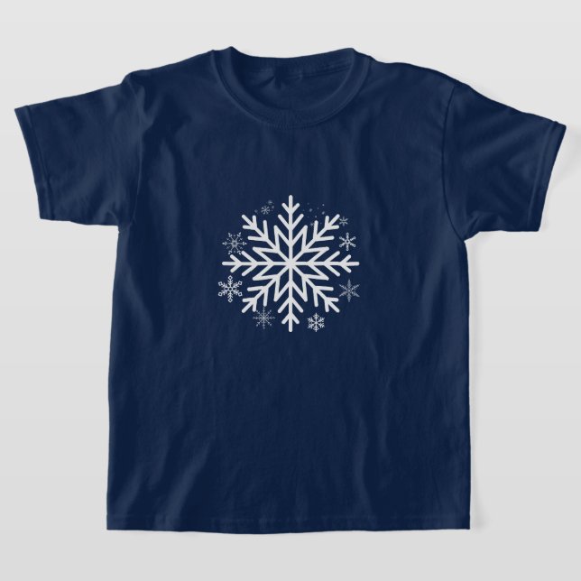 Snowflake Vinterjuldesign T Shirt (Laydown)