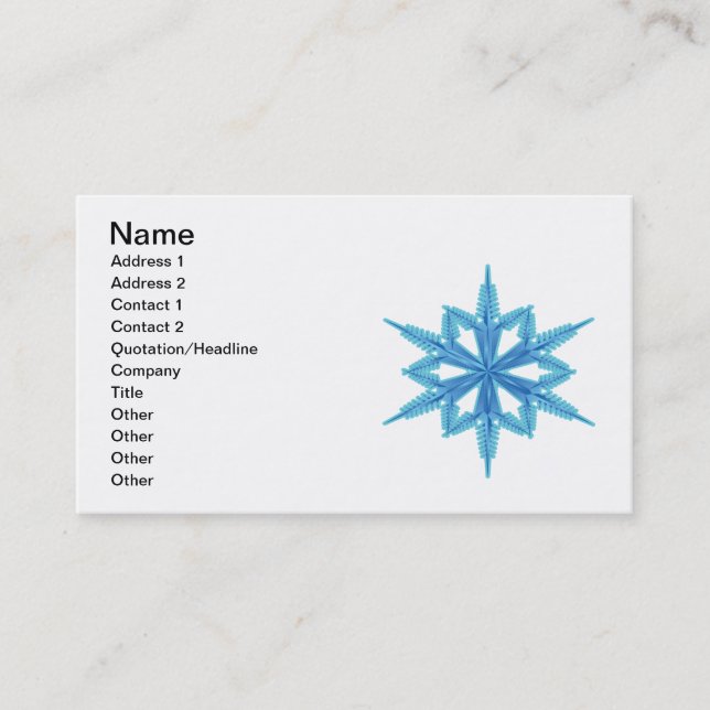 Snowflake Visitkort (Framsida)