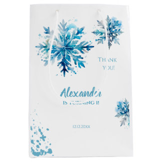 Snowflake Watercolor Blue Winter ONEderland