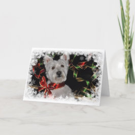 Snowflake Westie Helgkort