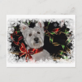 Snowflake Westie Vykort