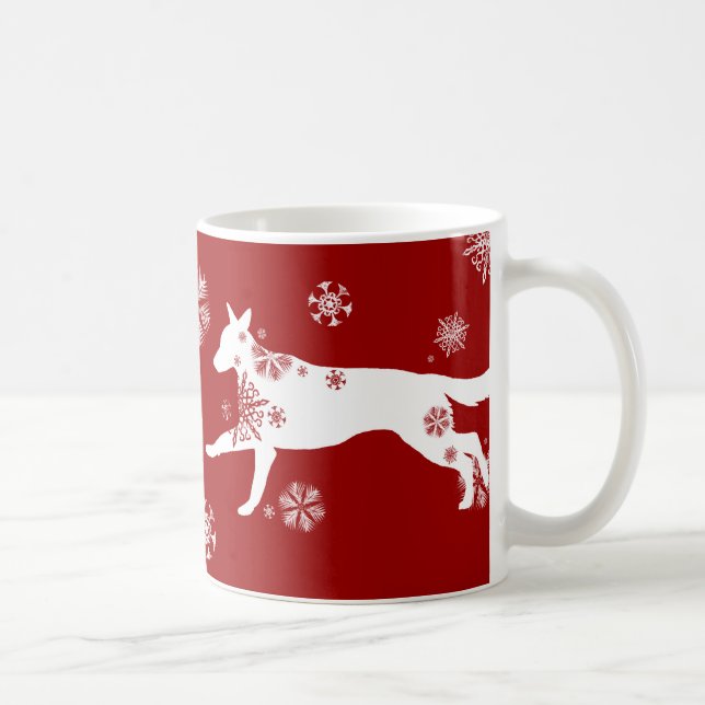 Snowflake White German Shepherd Hund Kaffemugg (Höger)