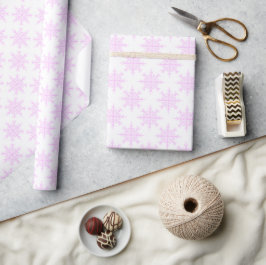 Snowflake White Rosa Pastel-Helgdag Presentpapper