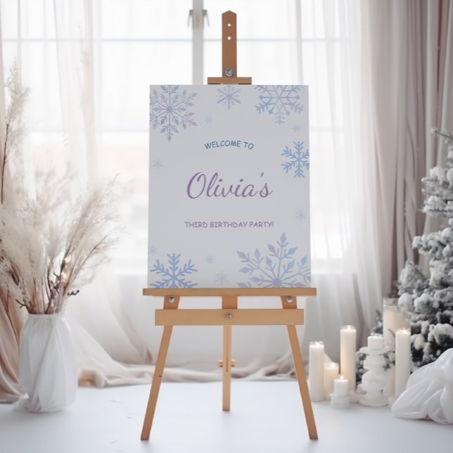 Snowflake Winter 1:a födelsedag Poster (Skapare uppladdad)