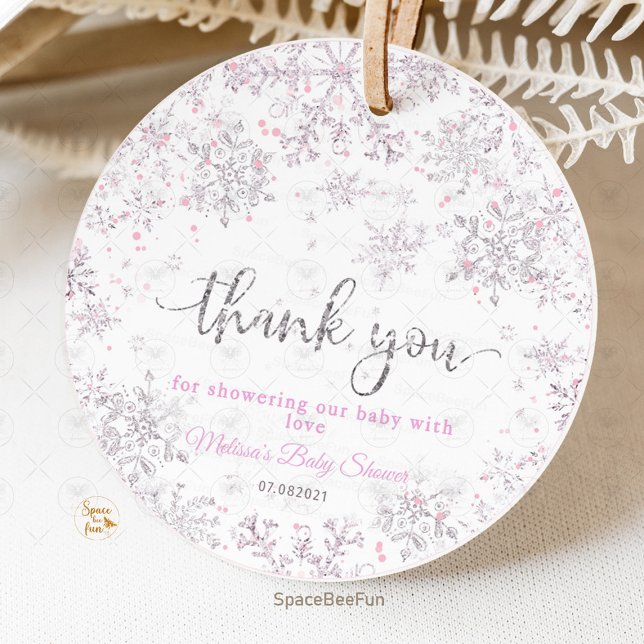 Snowflake Winter Baby-dusch Gåvor Etiketter (snowflake baby shower,favo tag,sticker thank you,invitation,winter baby shower,baby shower,snowflake)