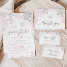 Snowflake Winter Baby dusch Girl