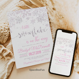 Snowflake Winter Baby-dusch Inbjudningar