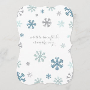 Snowflake Winter Baby Shower-inbjudan Inbjudningar