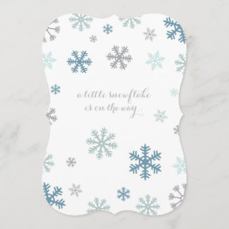 Snowflake Winter Baby Shower-inbjudan Inbjudningar