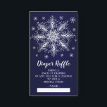 Snowflake Winter Baby Shower Raffle Biljett Tilläggskort<br><div class="desc">En liten snöflinga är på väg att utformas med en stor vit snöflinga omgiven av mindre snöflingor på en mörk blått bakgrund. Besök vår butik för att visa vår lilla snöflingsamling.</div>