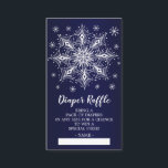 Snowflake Winter Baby Shower Raffle Biljett Tilläggskort<br><div class="desc">En liten snöflinga är på väg att utformas med en stor vit snöflinga omgiven av mindre snöflingor på en mörk blått bakgrund. Besök vår butik för att visa vår lilla snöflingsamling.</div>