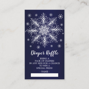 Snowflake Winter Baby Shower Raffle Biljett Tilläggskort