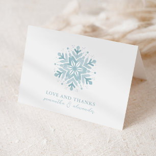 Snowflake Winter Baby Shower - tack för ditt kort