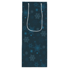 Snowflake winter blue seamless pattern