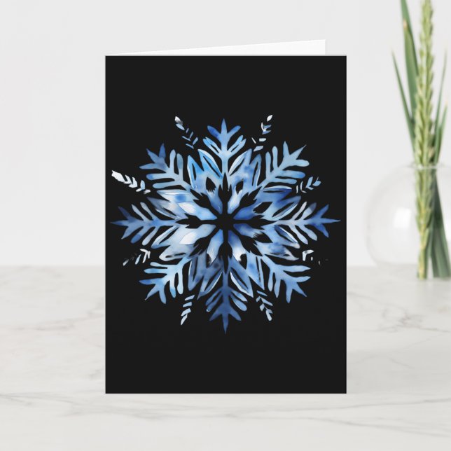 Snowflake Winter Christmas Matching  Kort (Framsida)