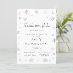 Snowflake Winter-inbjudan - Babyskare Inbjudningar
