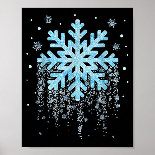 Snowflake Winter-julmatchning Manar Womens Ki Poster (Framsidan)