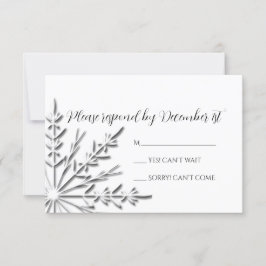 Snowflake Winter Wedding OSA Responcard