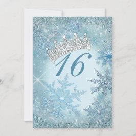 Snowflake Winter Wonderland-inbjudningar Inbjudningar