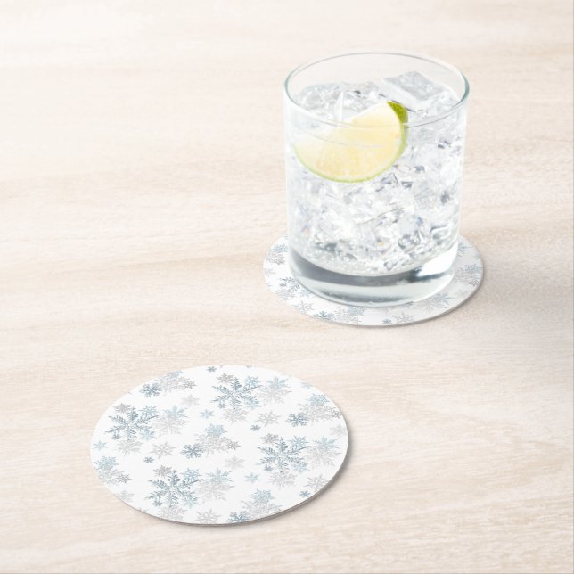 Snowflake Winter Wonderland Papper Underlägg (Insitu)