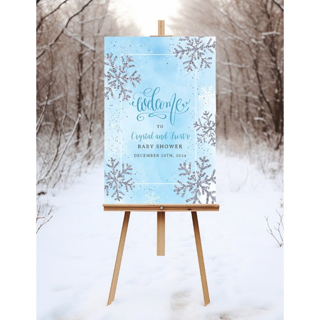 Snowflake Winter Wonderland Välkomstsignatur ENDAS Poster (Skapare uppladdad)