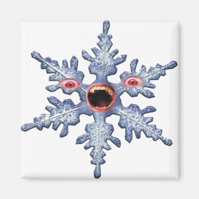 Snowflake Zombie! Kvadratisk magnet (Framsidan)