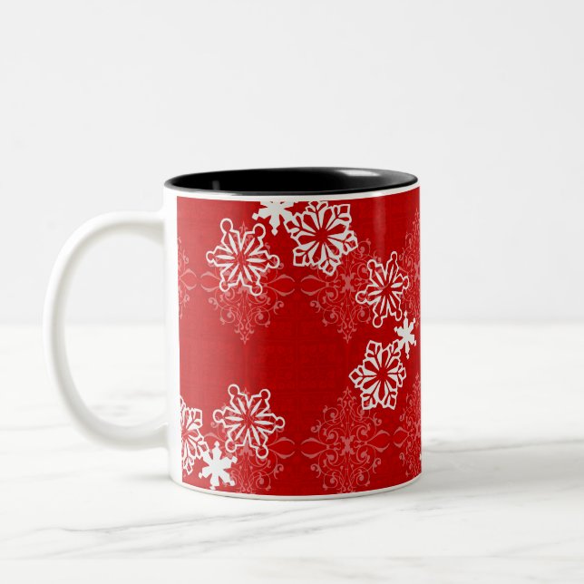 SnowflakeBrocademugg Två-Tonad Mugg (Vänster)