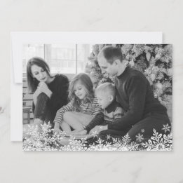 SnowflakeCustom Photo Merry och Bright jul Julkort