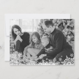 SnowflakeCustom Photo Merry och Bright jul Julkort