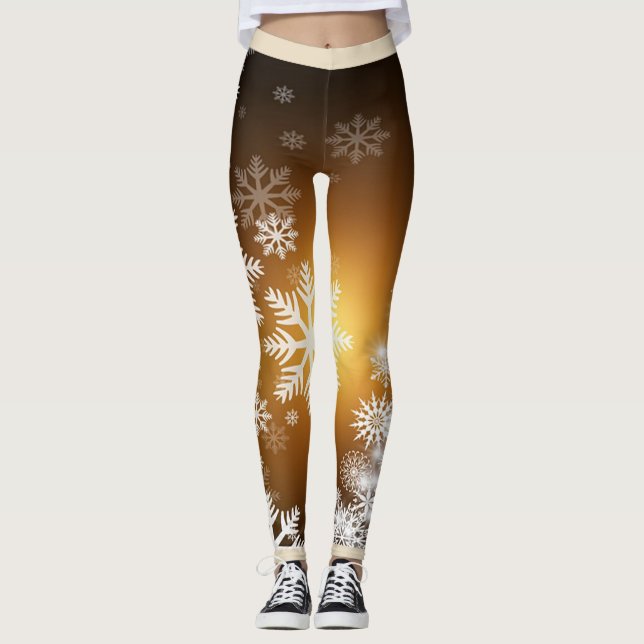 Snowflakedamasker Leggings (Framsida)