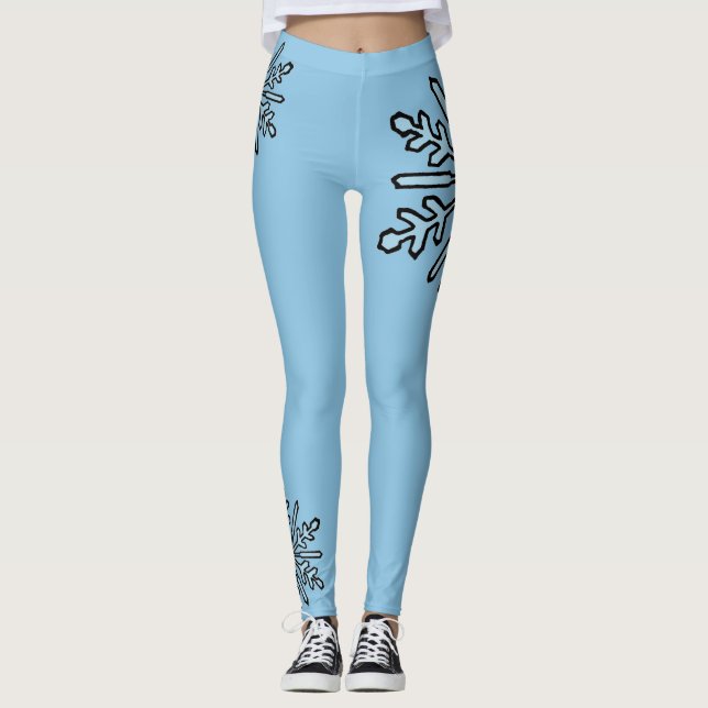 Snowflakedamasker Leggings (Framsida)